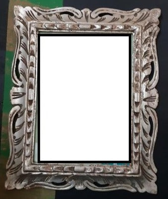 Acquerello bambina con cornice scolpita - NONèdabuttare