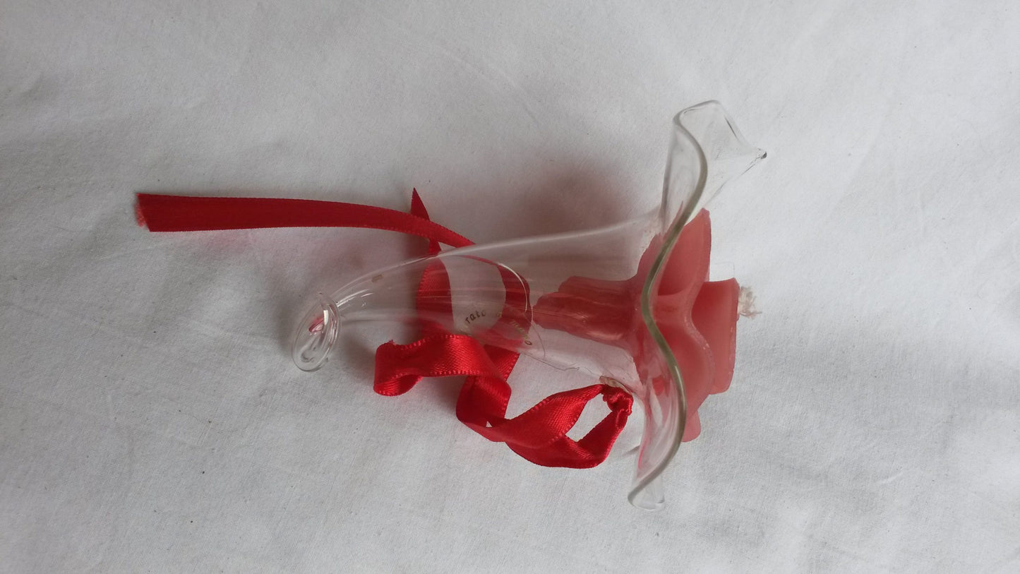 Fiore in vetro con candela - NONèdabuttare