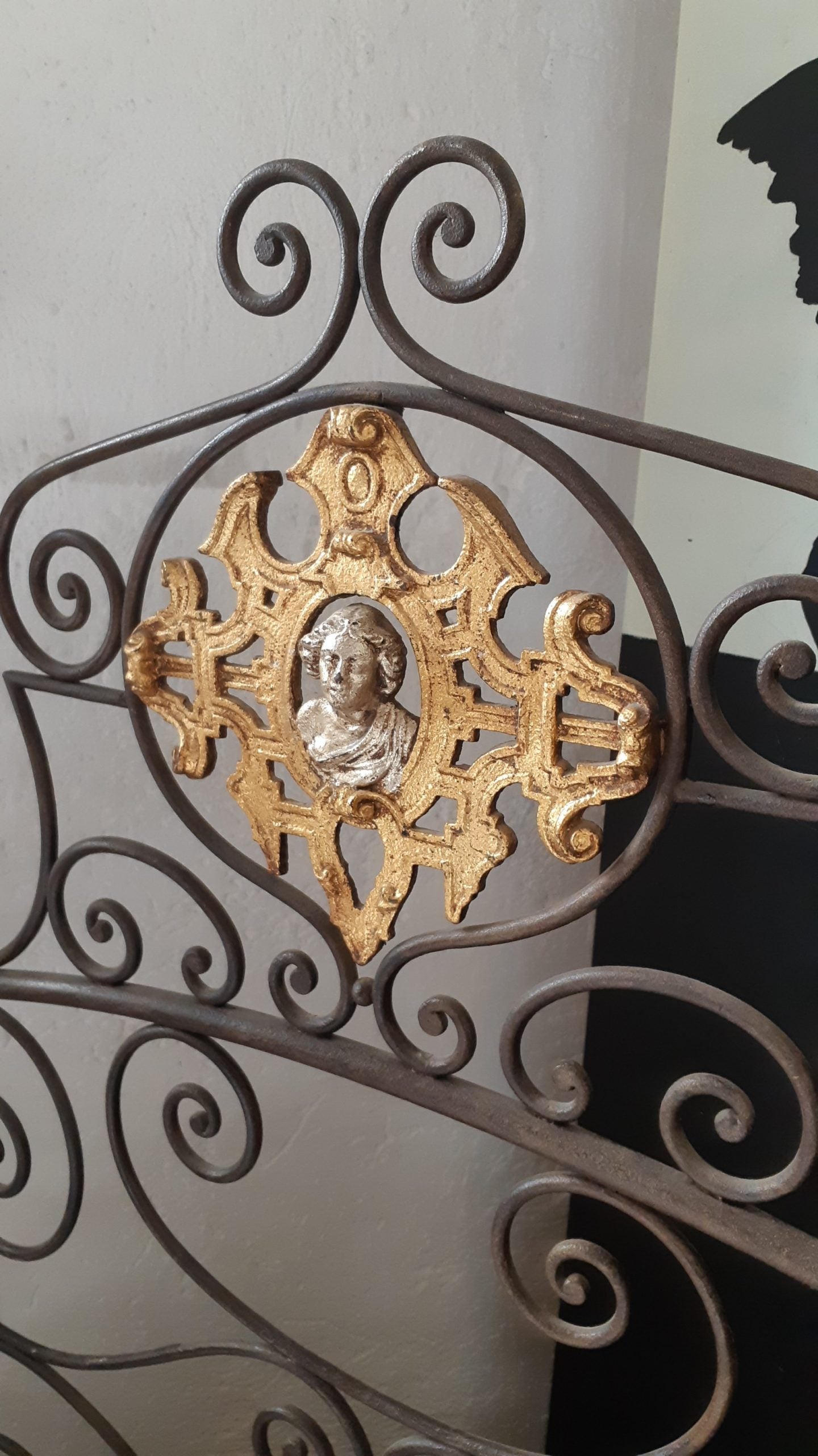 Testata e pediera in ferro battuto e oro - NONèdabuttare