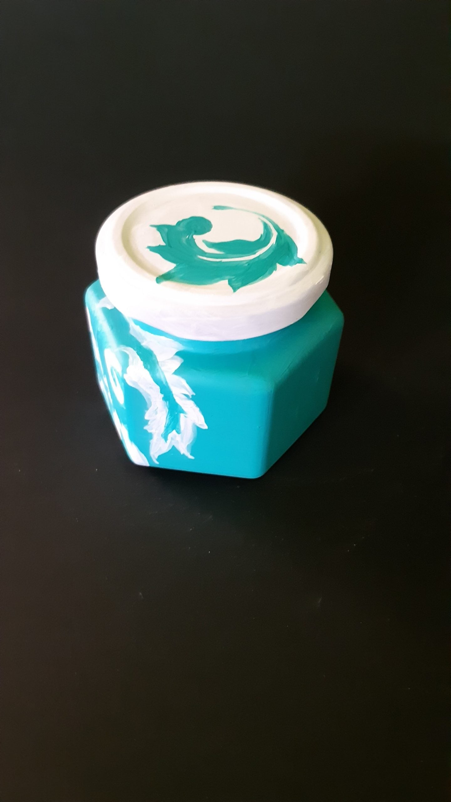 Vaso bianco turchese - NONèdabuttare