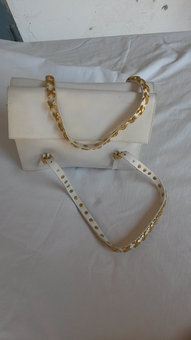 Borsa in pelle bianca - NONèdabuttare