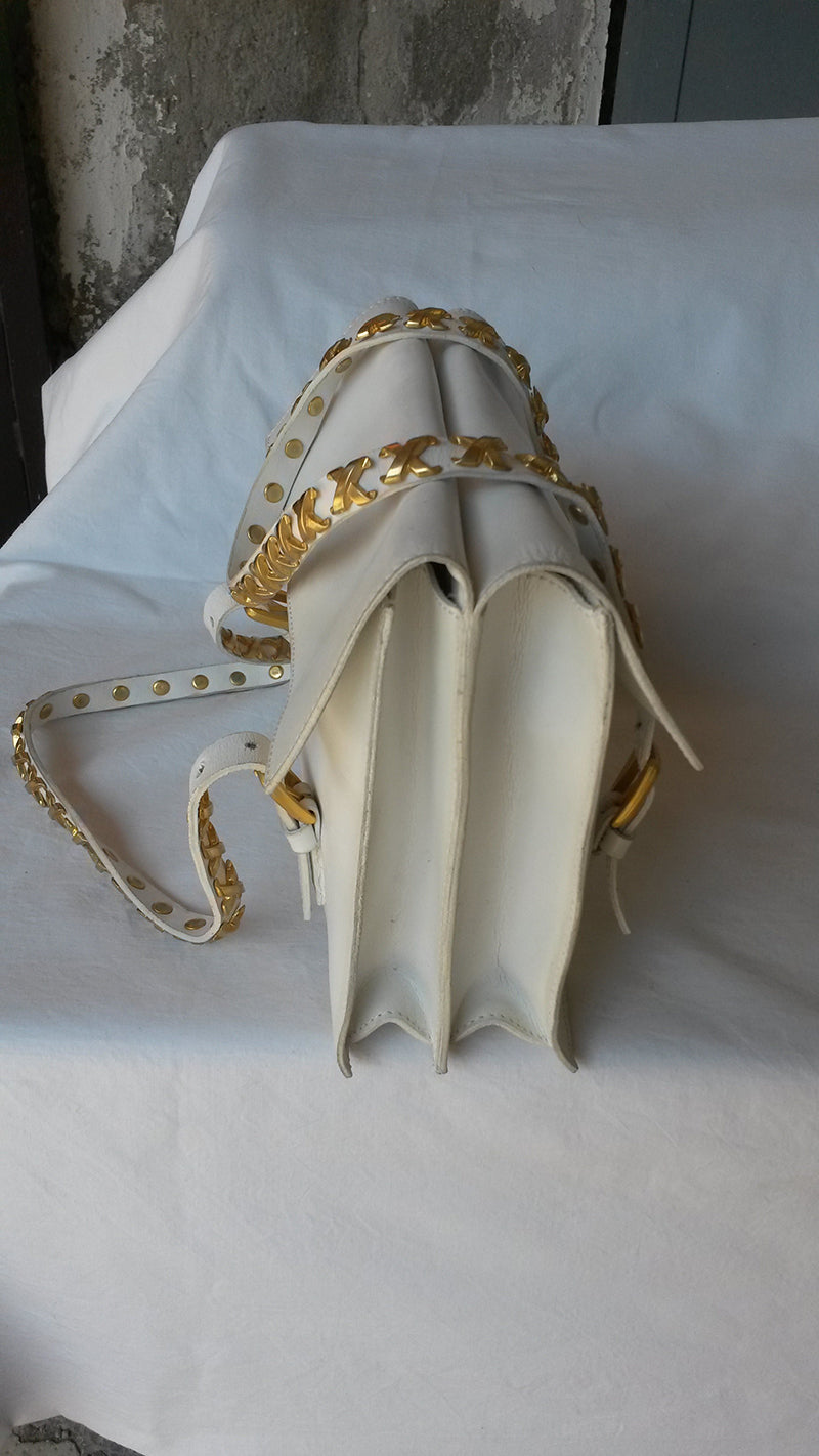 Borsa in pelle bianca - NONèdabuttare