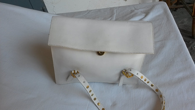 Borsa in pelle bianca - NONèdabuttare