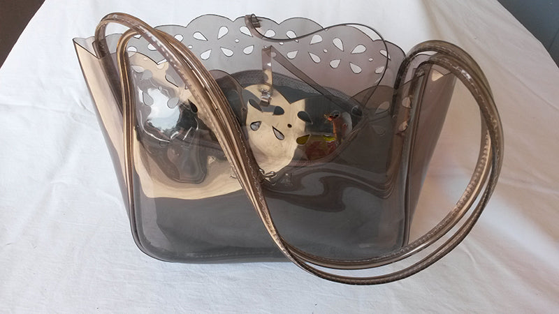 Borsa in plastica trasparente grigia - NONèdabuttare