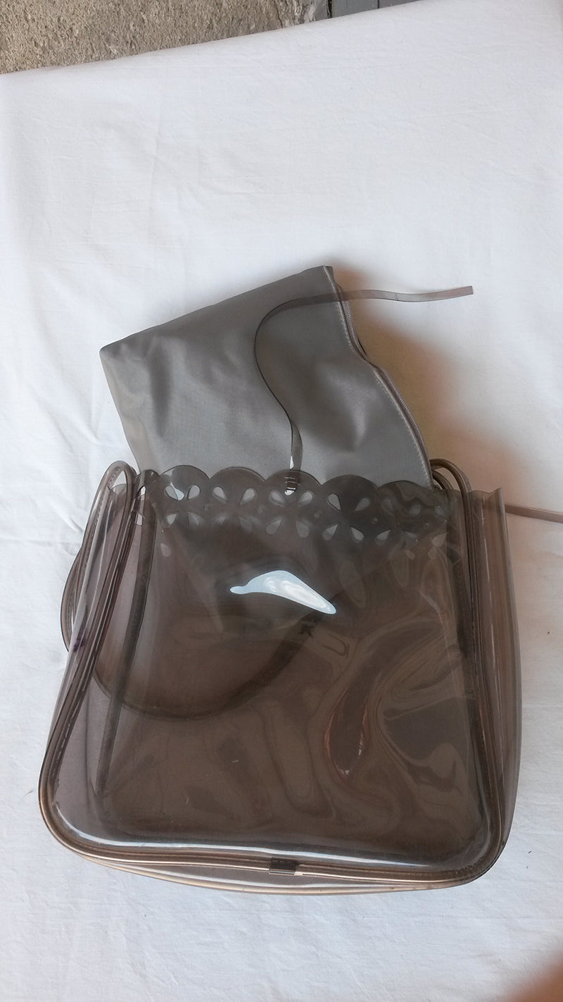 Borsa in plastica trasparente grigia - NONèdabuttare