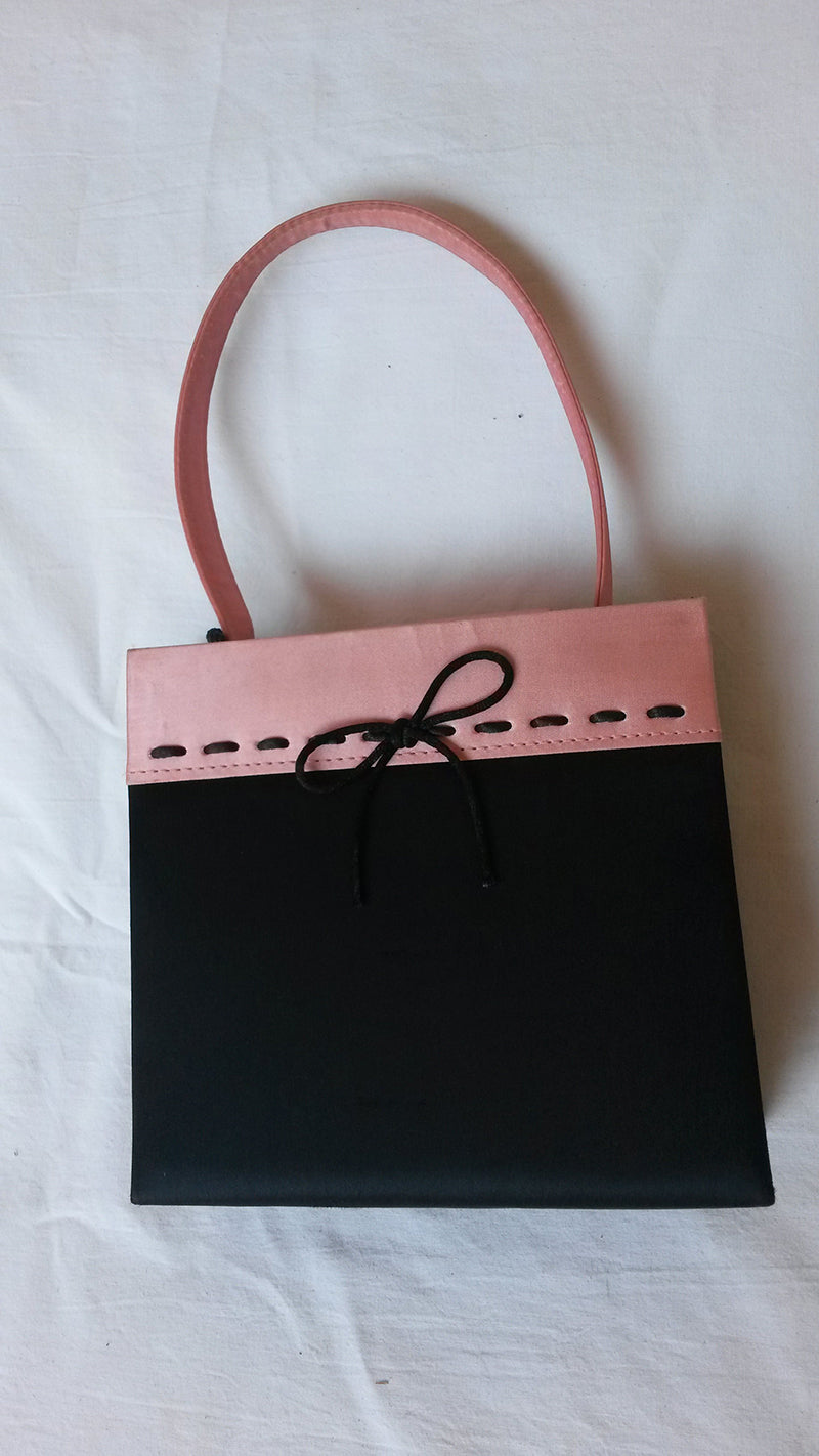 Borsetta da sera nera e rosa - NONèdabuttare