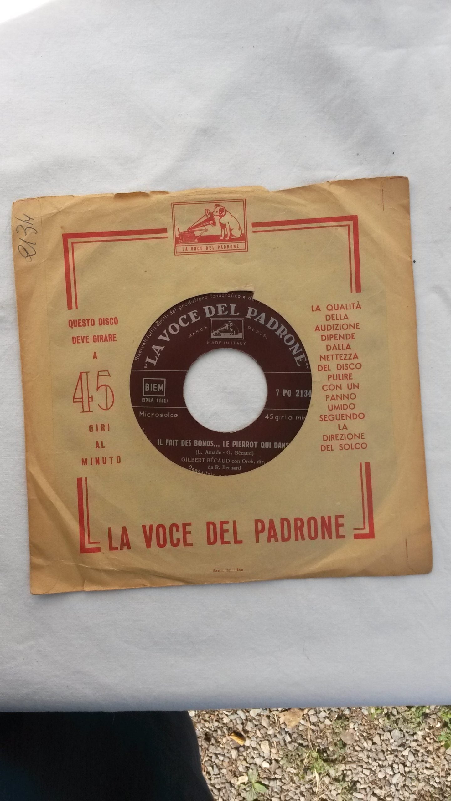 Gilbert Becaud - La vela bianca (se ritornassi) - NONèdabuttare