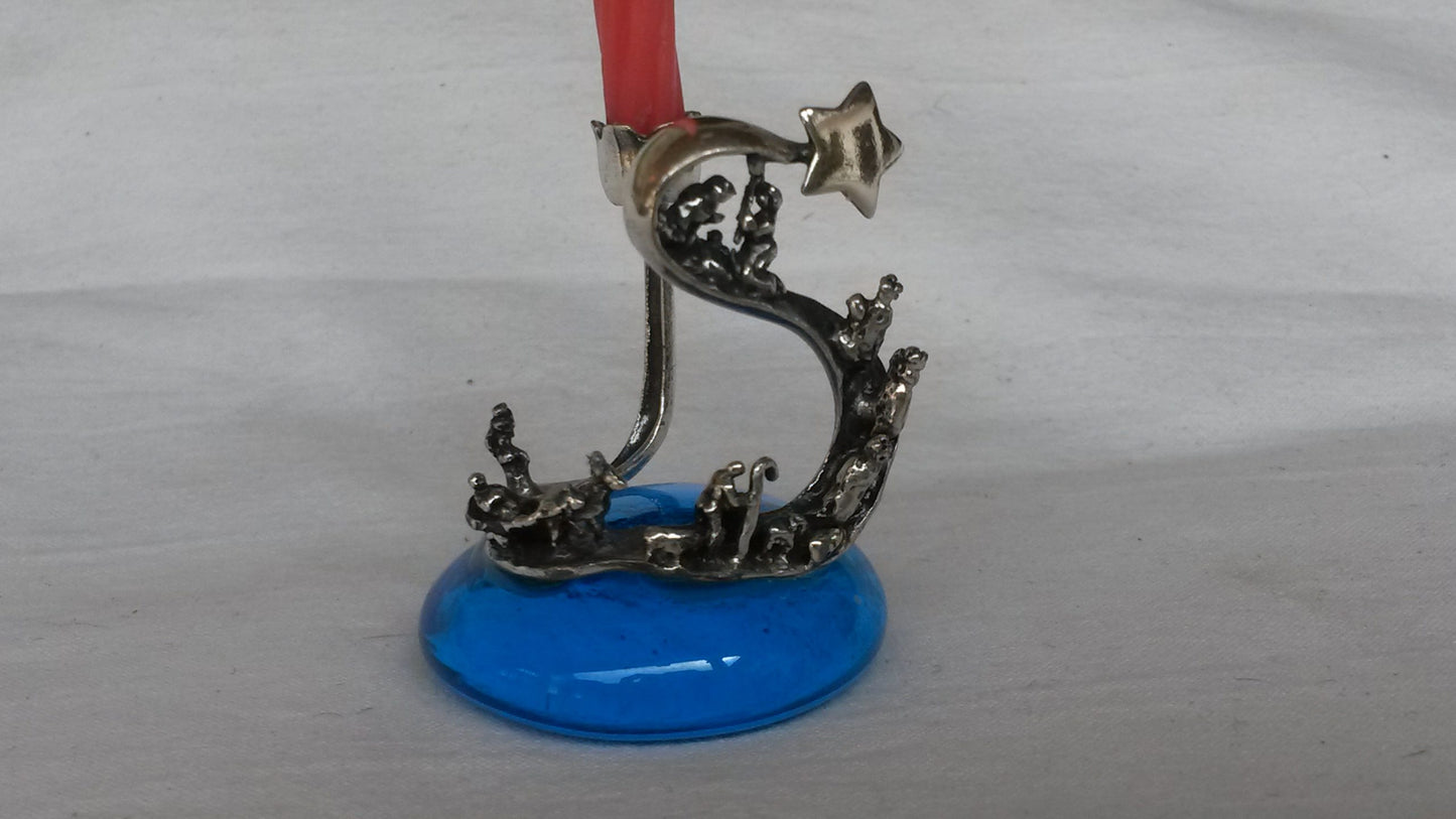Presepe con base tonda in vetro murano - NONèdabuttare