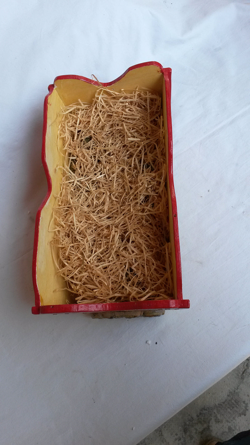 Gesù bambino napoletano in culla di legno - NONèdabuttare