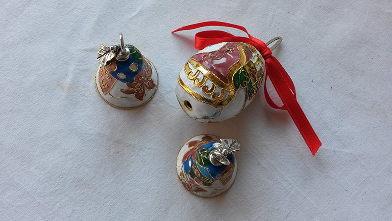 Set di 3 decorazioni in smalto cloisonné - NONèdabuttare