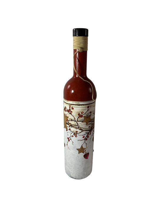 Christmas bottle relook red tail bird