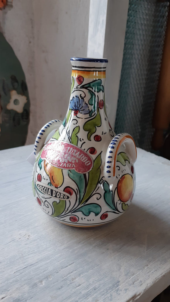 Bottiglietta decorata in ceramica Deruta - NONèdabuttare