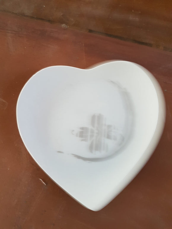 Piattino in ceramica a forma di cuore - NONèdabuttare