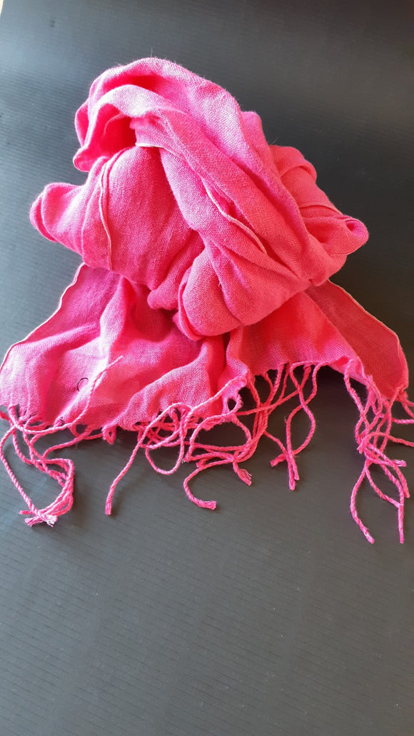 Sciarpa rosa in lino - NONèdabuttare