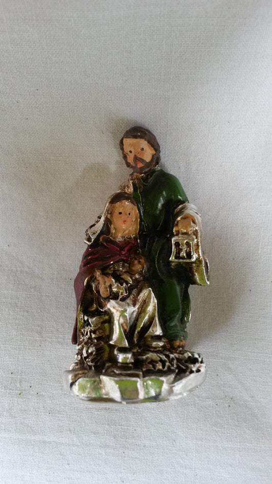 Presepe con 3 figure in argento dipinto - NONèdabuttare