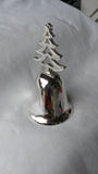 Campana in argento con albero di Natale - NONèdabuttare