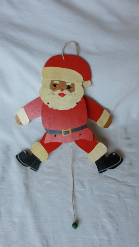 Babbo Natale in legno a marionetta anni '60 - NONèdabuttare